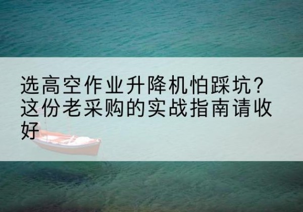临潼高空作业升降机厂家推荐-选高空作业升降机怕踩坑？这份老采购的实战指南请收好